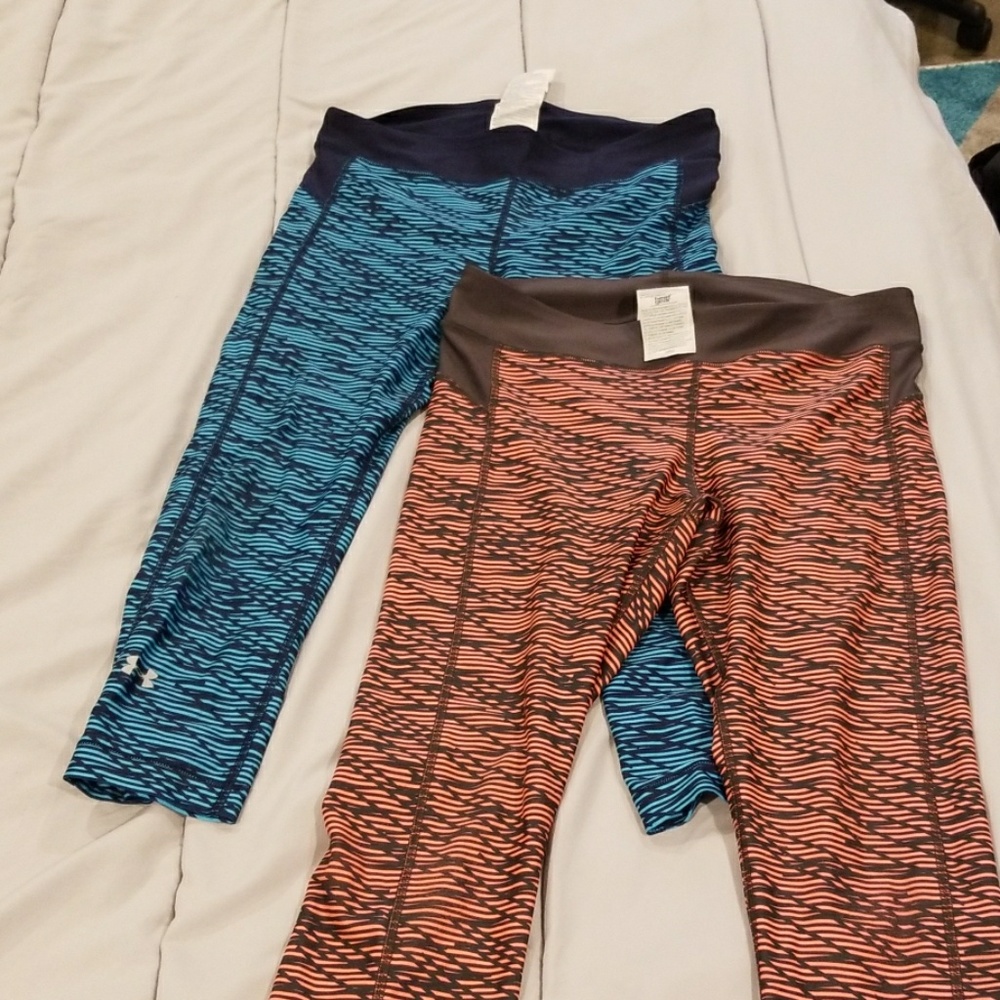 2 under armor leggings/yoga capris
